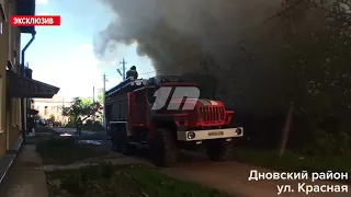 Возгорание гаража в Дновском районе