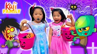 Halloween Trick or Treat Games with Emma and Kate!