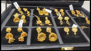 Tanishq inspired Latest Gold Earrings designs with weight|| Unique gold earrings designs #Tanishq