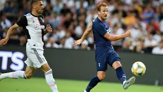 Harry kane amazing epic half way line goal  against  juventus