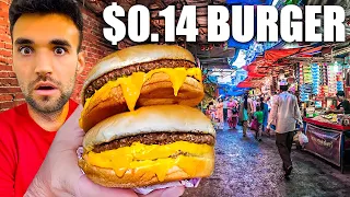 WORLD'S CHEAPEST BURGER Vs. MOST EXPENSIVE BURGER ($0.14 vs $12,000)!