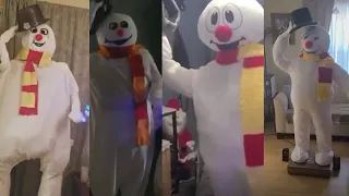 Evolution Of The Life-Size Gemmy Snowflake Spinning Frosty The Snowman