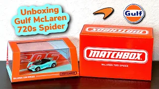 Unboxing Matchbox Collectors Gulf McLaren 720s Spider