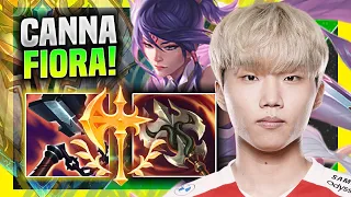 CANNA CHILLING WITH FIORA! - T1 Canna Plays Fiora Top vs Camille! | Season 11