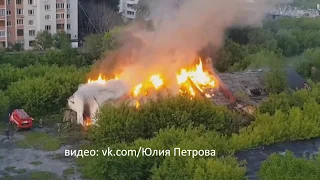 Пожар склады ТВВИКУ Тюмень Дом Обороны 04 06 2019