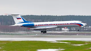 Посадка Ту-134АК ВКС России, Аэропорт Минск Russian Air Force Tupolev Tu-134 landing Minsk Airport