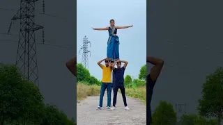 😳 sir p kiya balance 😱😱 #ytshorts #shalukirar #stunt #flexibility #stuntwork #shorts