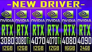 RTX 3080 vs RTX 3080Ti vs RTX 4070 vs RTX 4070Ti vs RTX 4080 vs RTX 4090 || NEW DRIVER ||