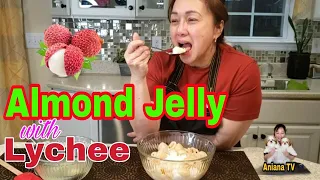 ALMOND JELLY with LYCHEE Dessert (eng sub) | Easy Simple Recipe | @AnianaTV