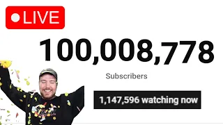 The moment MrBeast HITS 100 MILLION SUBSCRIBERS !!!!