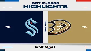 NHL Highlights | Kraken vs. Ducks - October 12, 2022
