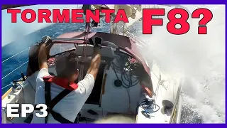 😱 INCREIBLE  (+40 NUDOS de Viento) Navegación con MAL TIEMPO en Velero EP3 barco Tornenta en el mar