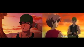 Higurashi no naku koro ni 2020 vs. 2006 anime -Tomitake appears scene- comparision animation