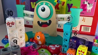 NUMBERBLOCKS MATH LINK CUBES 1 TO 10 WITH MONSTER MATH SCALE | LEARN MATH | hello george