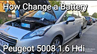 How to change a Car Battery : Peugeot 5008 1.6 HDI - 096 AGM / EFB Stop Start