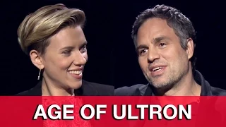 Avengers Age of Ultron Interview - Scarlett Johansson & Mark Ruffalo Black Widow & Hulk