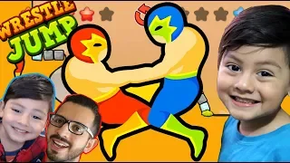 Wrestle Jump Gameplay | Luchas Locas con Papa | Juegos para niños