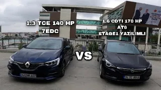 Şaşırtan Sonuç|Opel Astra K 1.6 CDTI 170 HP AT6 VS Renault Megane 1.3 TCE 140 HP EDC Hızlanma Testi