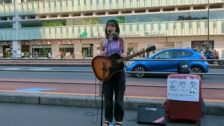 冨岡愛「グッバイバイ」2023.06.17　新宿駅南口ストリートライブ【注目の20歳シンガー / 抜群の歌唱力と面白トーク 】オリジナル曲