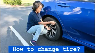 How to change tire of Honda Civic 2016-2021