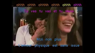 Serge Gainsbourg & Jane Birkin : Je t'aime  moi non plus  (carpool style Karaoke vocals and Lyrics)