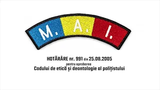 HOT. nr. 991/25.08.2005 Pentru aprobarea Codului de etică și deontologie al polițistului (audio HD)