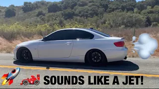 CATLESS 335i FLYBYS AND REVS!! (Catless downpipes + muffler delete n55)