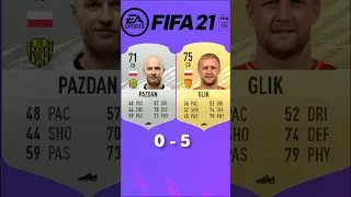 PAZDAN VS GLIK FIFA COMPARISON 🩸🇵🇱 #fifa23 #football #fifa #shorts