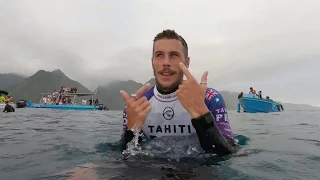 Jack Beats Kelly Slater at Big Teahupoo Tahiti | Happy Waves |