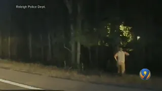 Dashcam video shows NC kidnapping suspect firing gun, running into woods after chase