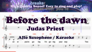 Before the dawn - Judas Priest (Alto Saxophone Sheet Music Gm Key / Karaoke / Easy Solo Cover)