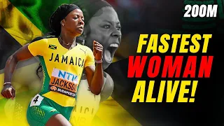 Shericka Jackson's Epic 200-Meter Victory at Budapest Worlds Championship: 2nd Fastest Woman 21.41s