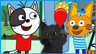 Три Кота Справляем День Рождения Гони с Супер котом 🐱 День рождения детей