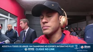 NEYMAR DA SHOW  E SE ENROLA EM PERGUNTA DE REPORTER