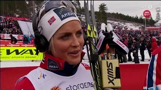 Falun 2015: Interview with Therese Johaug and Astrid Uhrenholdt Jacobsen after skiathlon