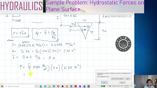 Hydrostatic Force Plane Surface Problem 7