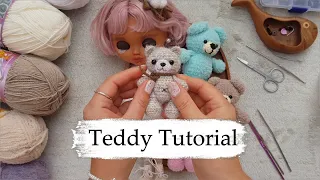 Make a crochet teddy for your Blythe