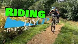 Riding at Flyup 417 Bike Park