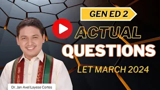 MARCH LET 2024 GENERAL EDUCATION with MJ Sambrano