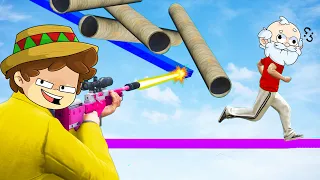 ¡SNIPERS vs CORREDORES en GTA 5! 😂😱 ESCAPA de SILVIOGAMER en GTA V