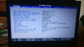 Lenovo ThinkPad T540p BIOS Demonstration