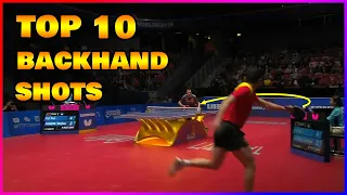 Top 10 magic backhand shots in table tennis [HD]