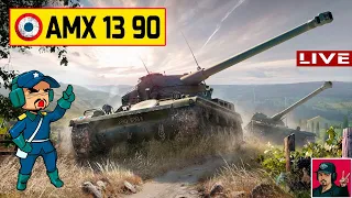 🔥 AMX 13 90 - Выводим из стока | Качаем ЛТ Франции ● World of Tanks