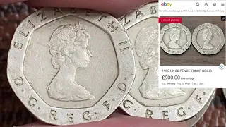 Ebay coin value of the 20 Pence 1982 Queen  Elizabeth II Coin