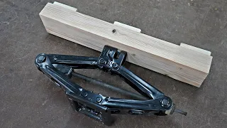 DIY Woodworking Clamp Made With Car Jack