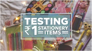 **SHOCKING** Testing ONE RUPEE Stationery Items | #Vlogmas Day 13