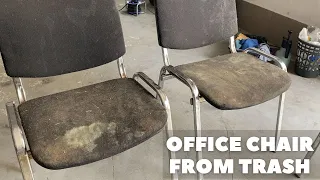 EXTREMELY dirty chairs founded on trash! ASMR upholstery cleaning