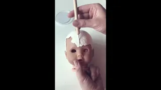 Pinhead Table Lamp From An Upcycled Baby Doll