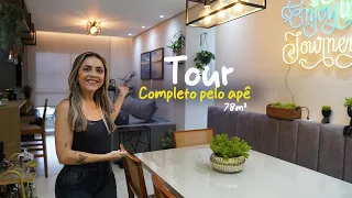 Tour completo pelo meu apartamento de 78m² com decoração autêntica.