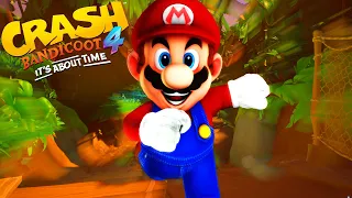 We modded a PlayStation game into a Nintendo game (Crash 4 but it’s Mario)